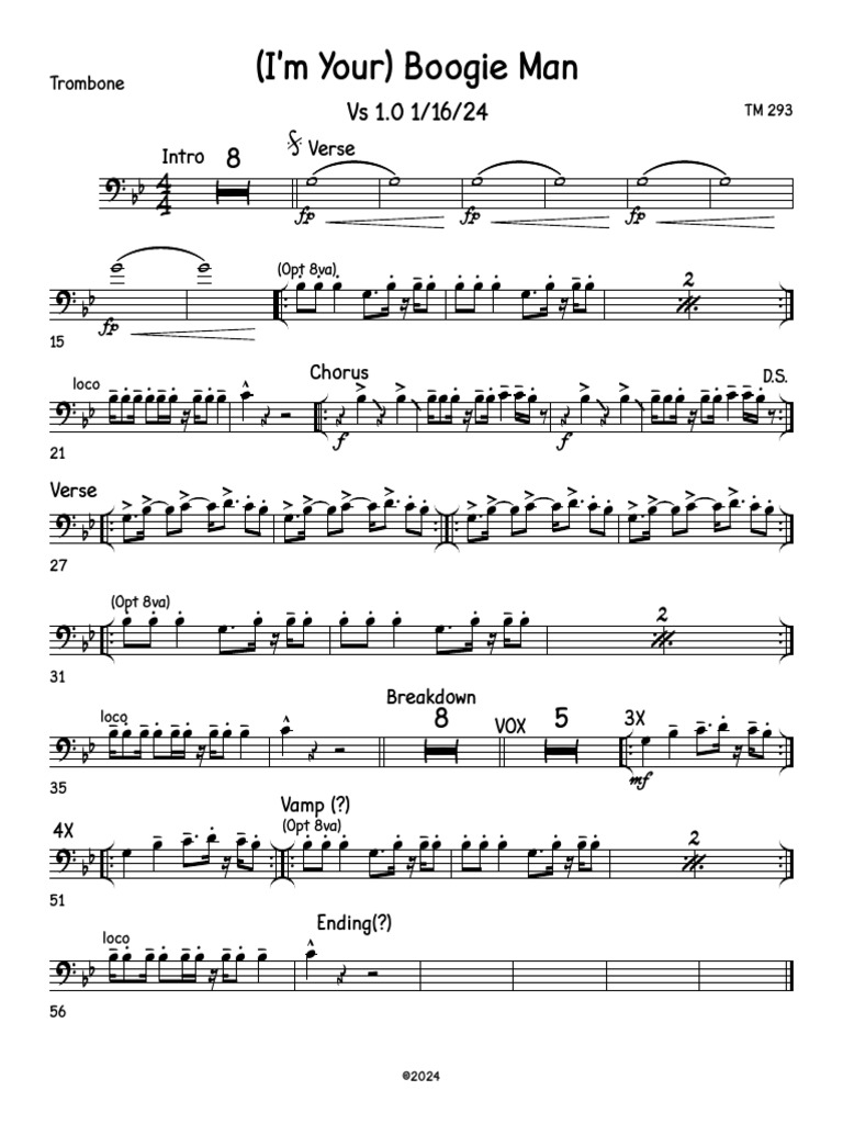 I'm Your Boogie Man Sheet Music | PDF | Musical Forms | Elements Of Music