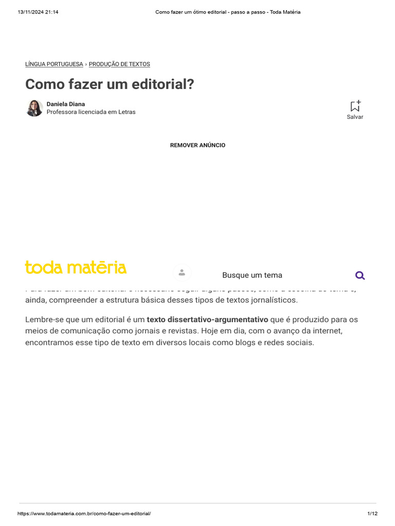 Como Escrever um Editorial Eficaz | PDF | Editorial | Jornais