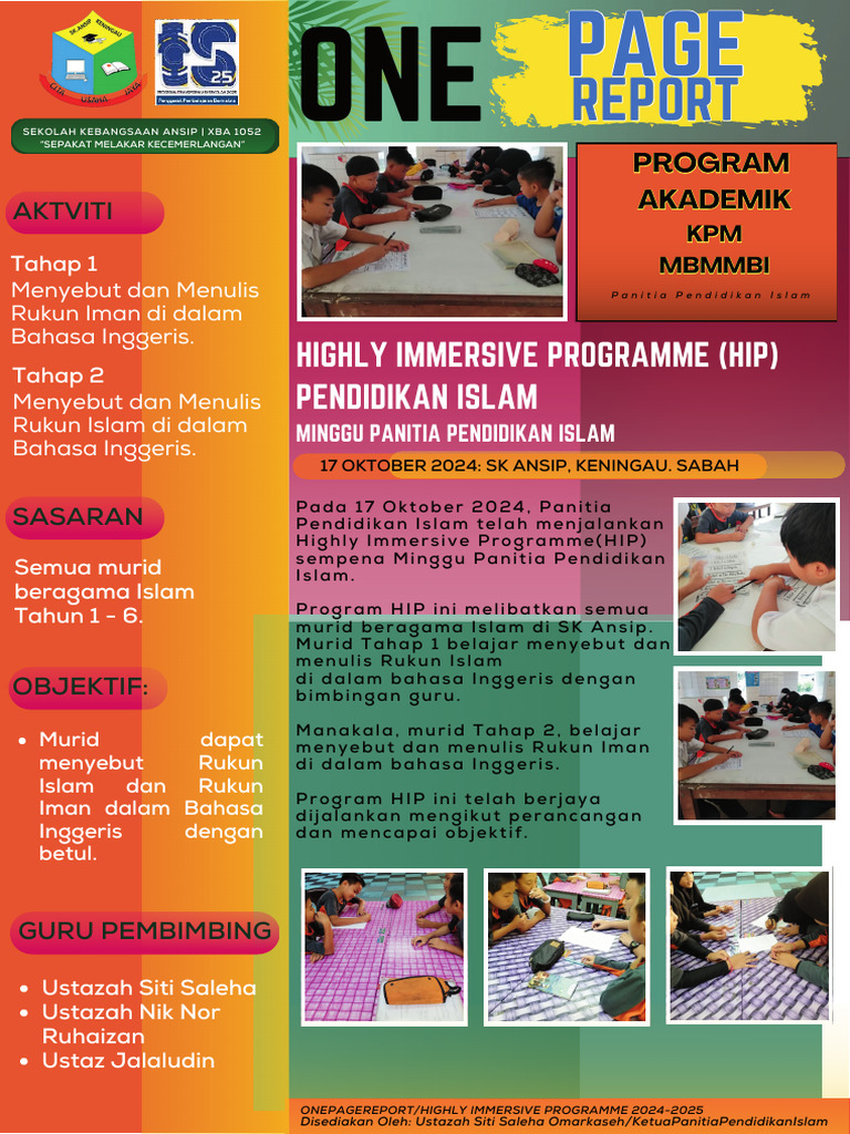 Program HIP: Rukun Islam dalam Bahasa Inggris | PDF