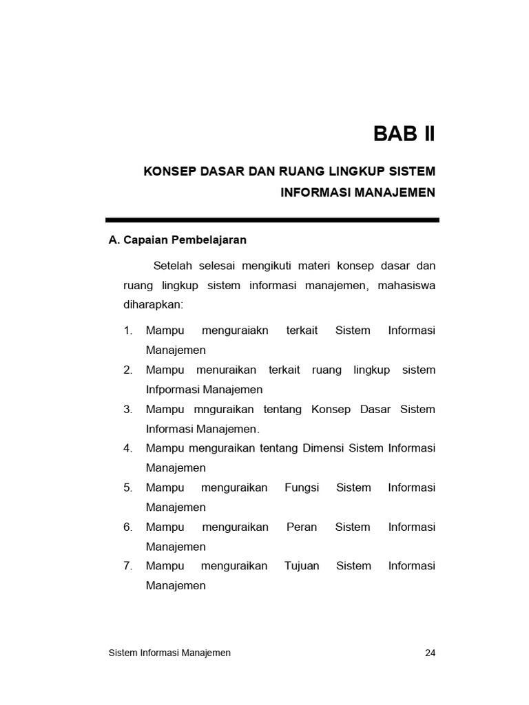 Konsep dan Ruang Lingkup SIM | PDF