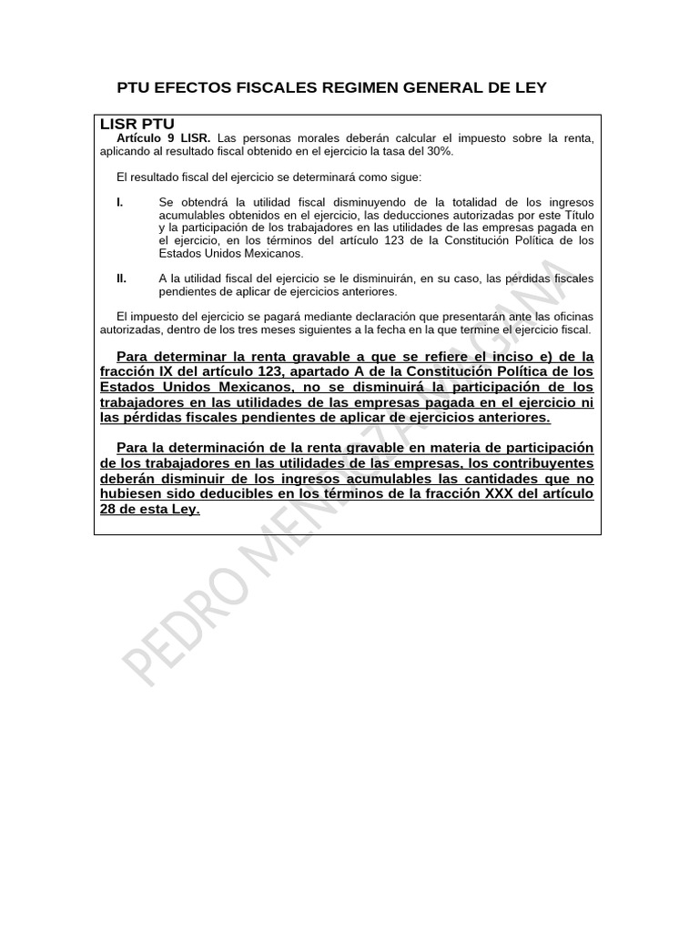 4 Material Ptu Pdf Salario Impuesto Sobre La Renta