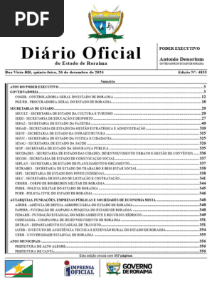 Edição 4833 da Imprensa Oficial RR | PDF | Oficial (Forças Armadas