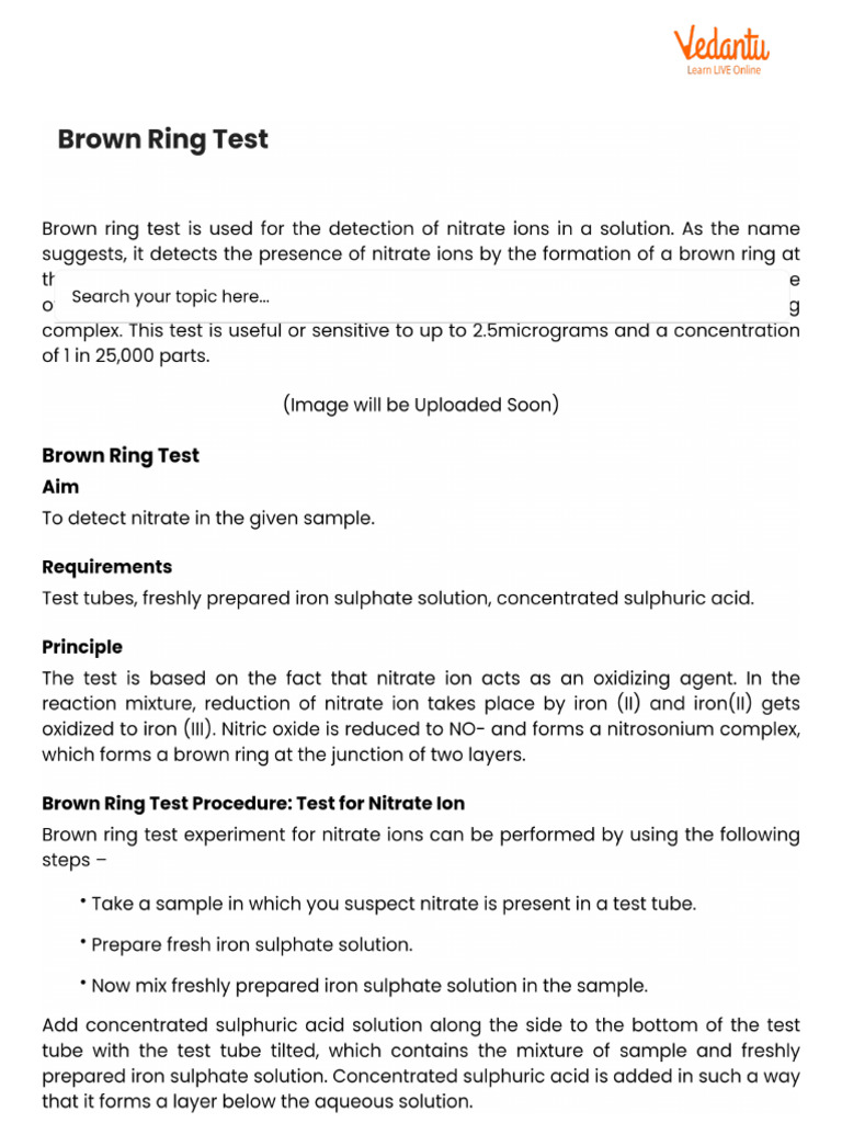 Brown Ring Test Pdf