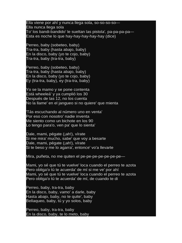 Ella Viene Por Ahí y Nunca Llega Sola - EoO | PDF