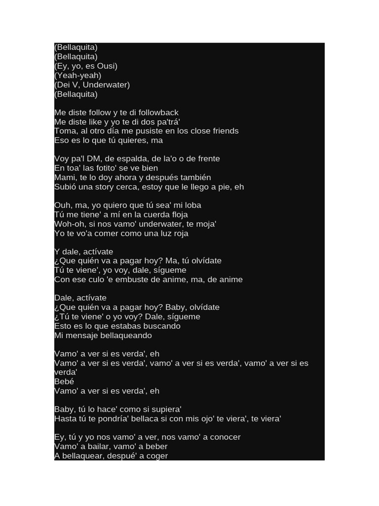 VeLDÁ (Part. Omar Courtz y Dei V) | PDF