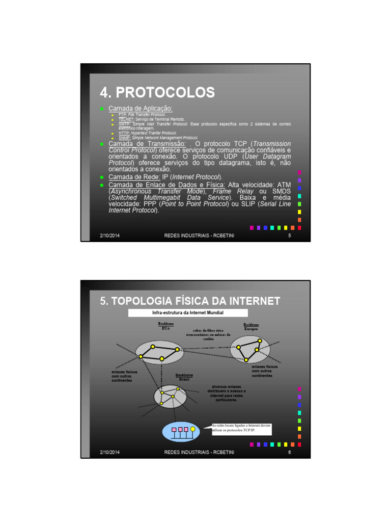 Protocolos e Estruturas da Internet | PDF | Rede de computadores ...