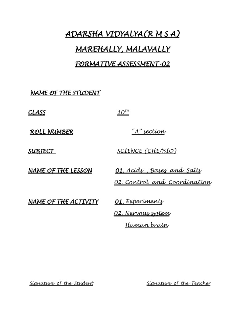 ADARSHA VIDYALYA | PDF