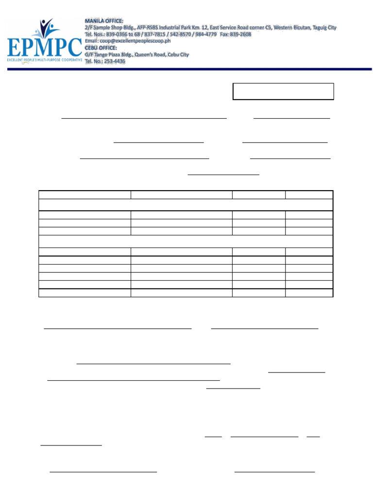 Exit Clearance Form for EPMPC Employees | PDF
