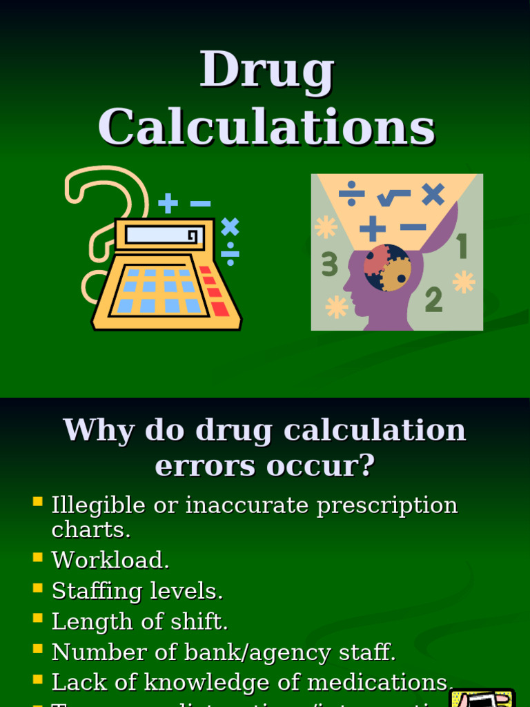 FOI 4498 - Pharmaceutical Calculation Methods - Drug Calculations For ...