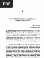 El Manifiesto Teatral de los Hermanos Machado, 1928 ó 1933
