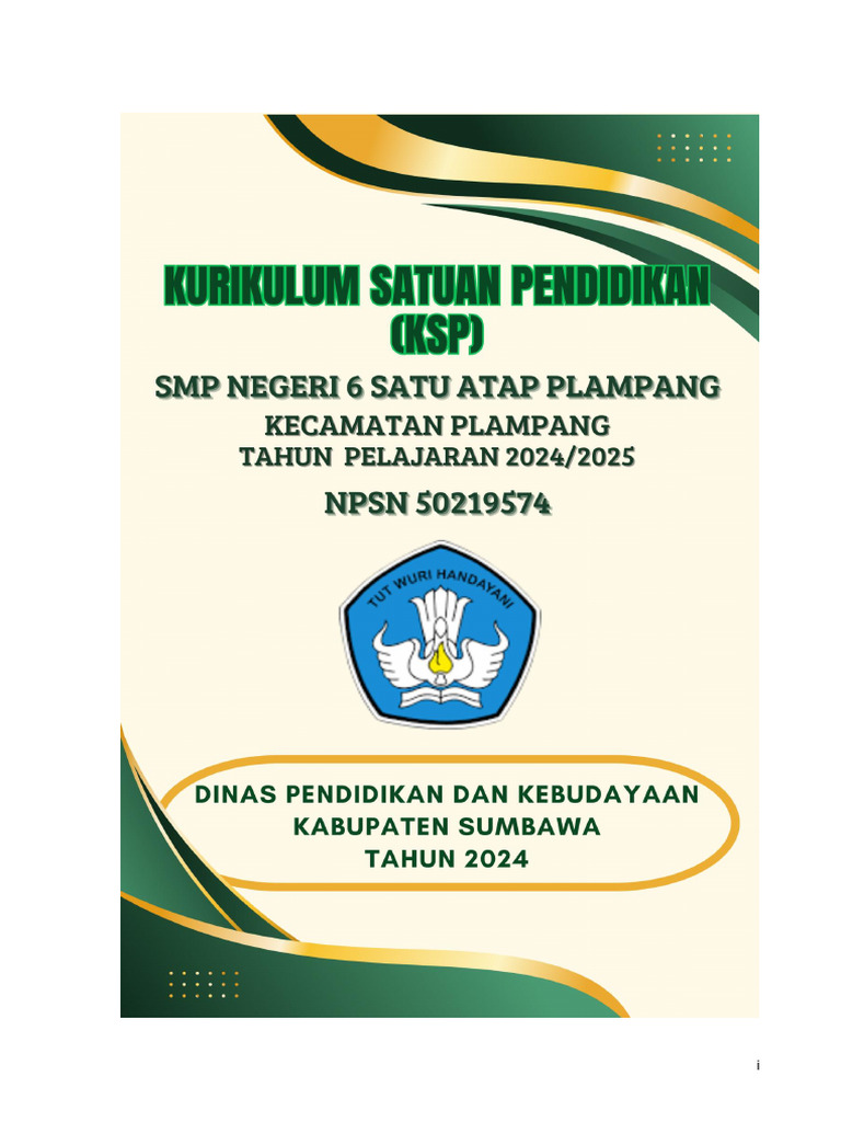 Kurikulum SMPN 6 Plampang 2024/2025 | PDF