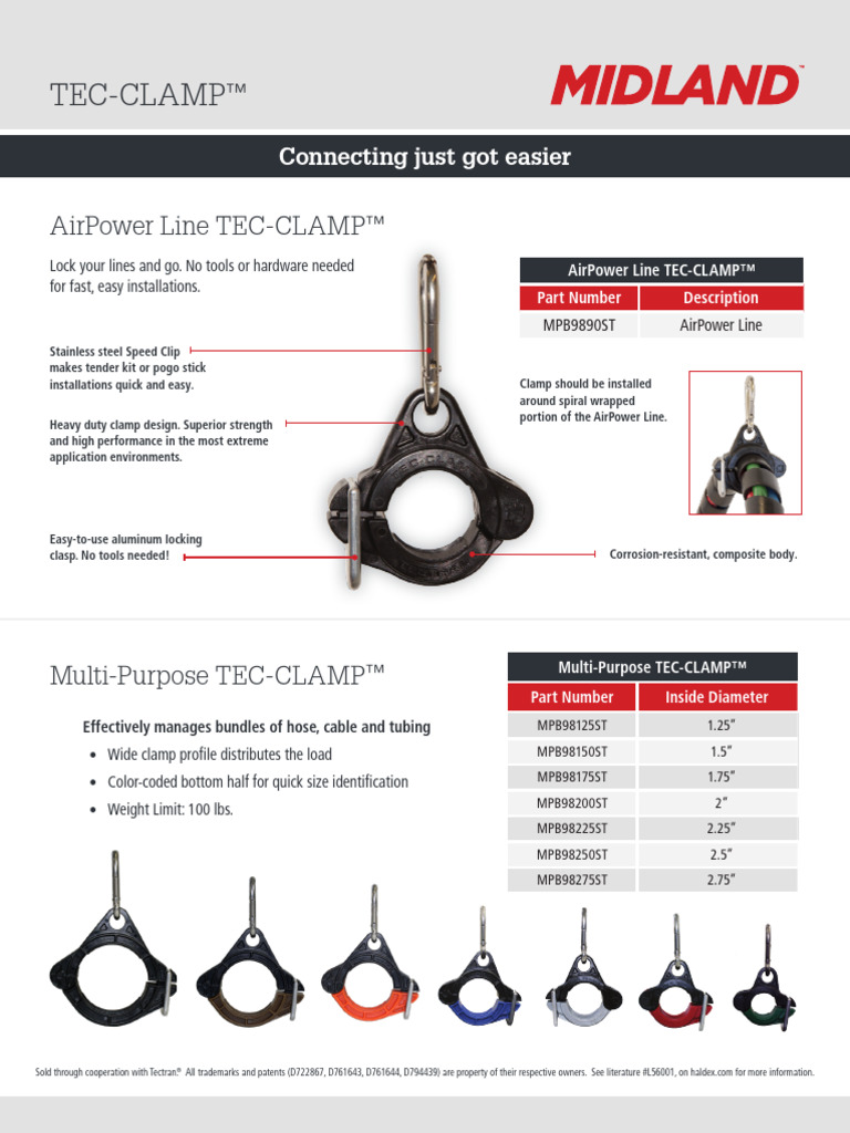 MIDLAND TEC CLAMP l19010 | PDF | Equipment | Manufactured Goods