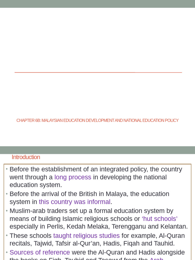 Chapter 6B National Education Policy | PDF | Malaysia