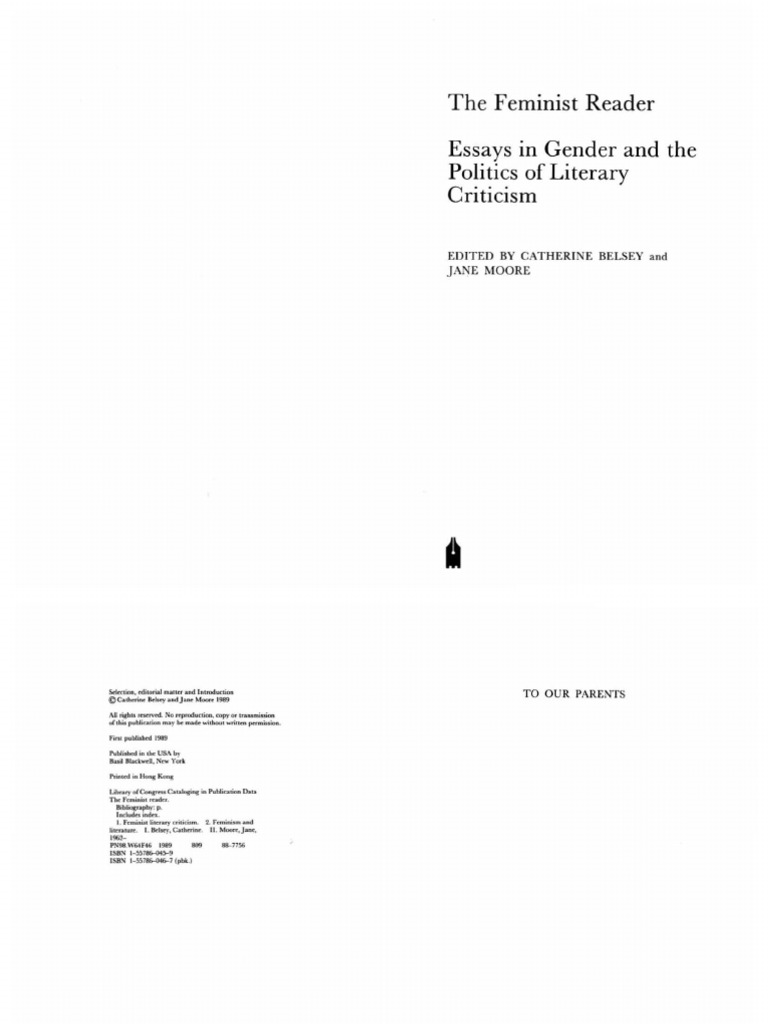 The Feminist Reader Essays in Gender and | PDF | Feminism | Gender Studies