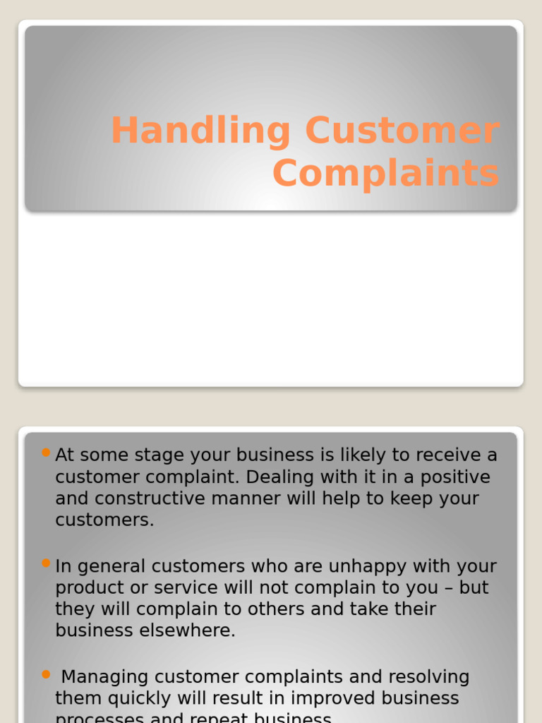 Effective Customer Complaint Handling | PDF