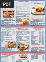 Dandy Menu with Prices and Specials | PDF | Hamburgers | Pizza