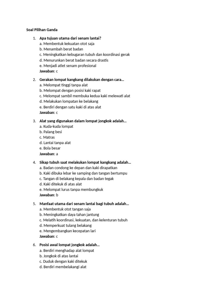 Soal Pilihan Ganda | PDF