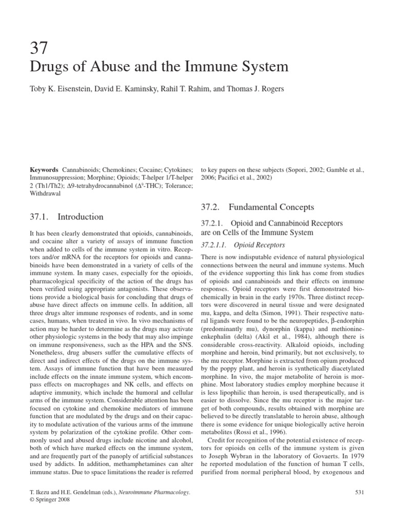 Drugs of Abuse and The Immune System | PDF | Natural Killer Cell ...