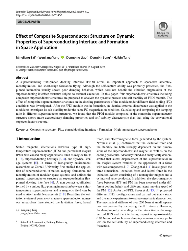 Superconductor Structure Effects on FPDI Dynamics | PDF ...