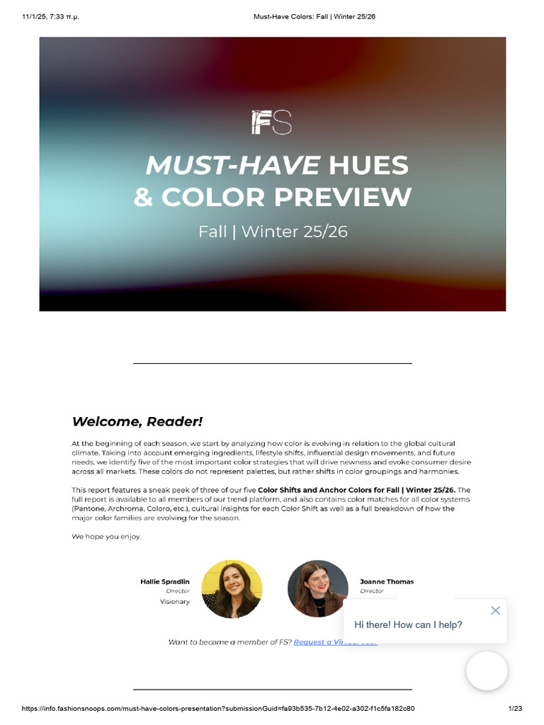 Must-Have Colors for Fall/Winter 25/26 | PDF | Retailing | Fashion