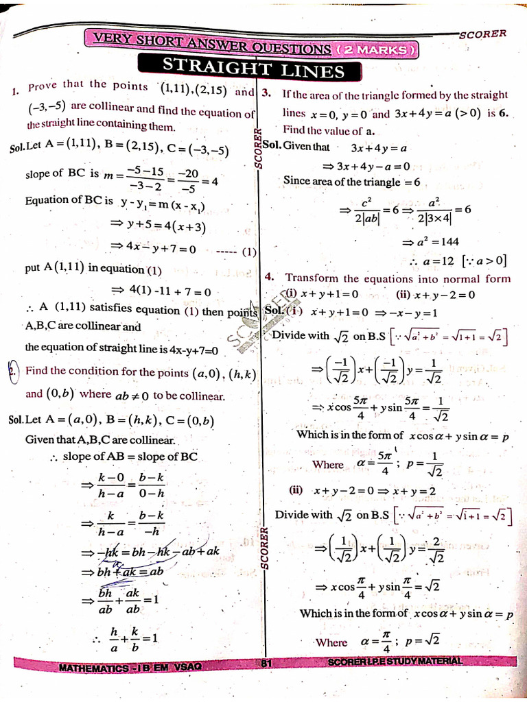 Maths 1B Vsaqs | PDF