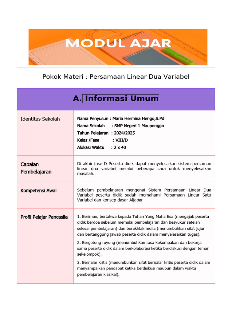 Modul Ajar PLDV P 4 | PDF