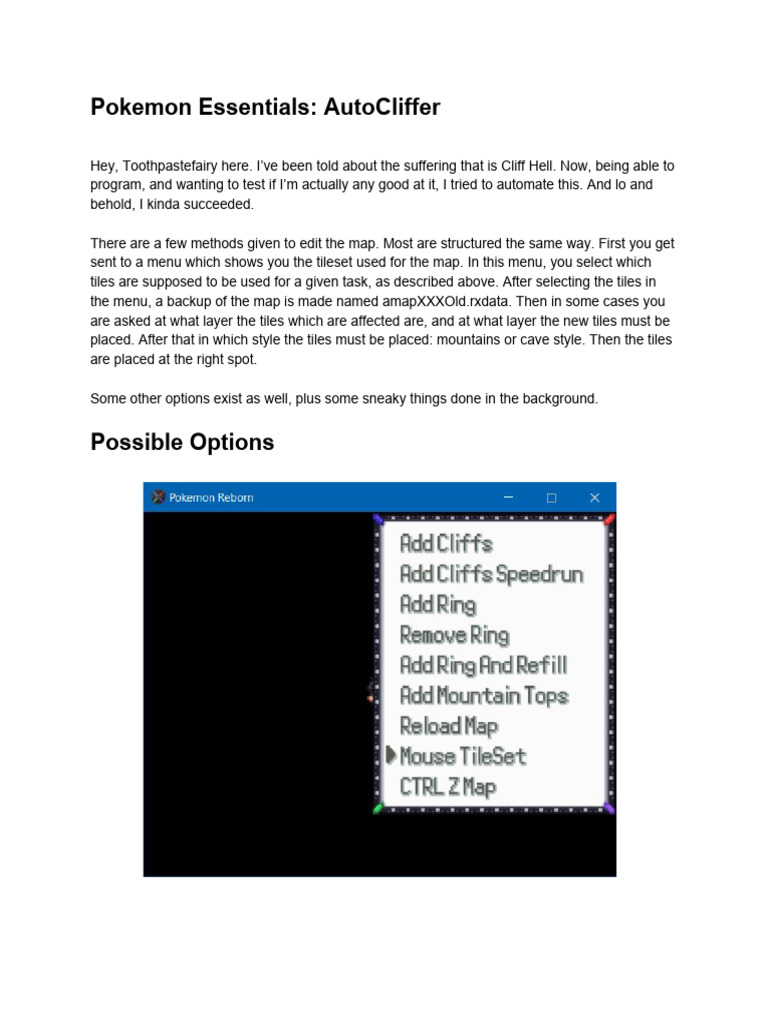AutoCliffer for Pokémon Essentials | PDF | Computing