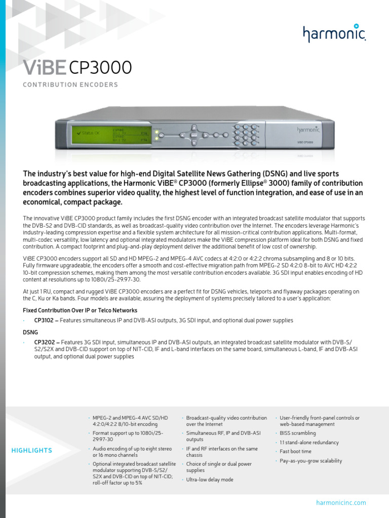 Vibe Cp3000 | PDF | Data Compression | Network Packet