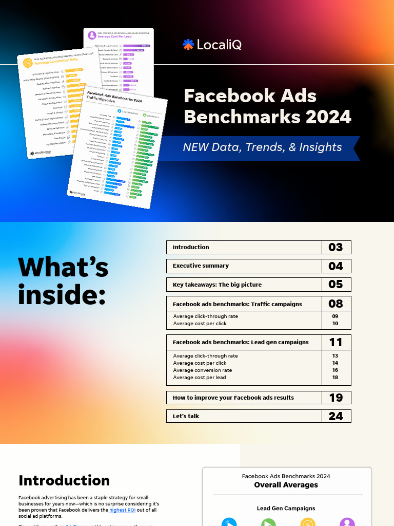 Facebook Ads Benchmarks 2024 Guide | PDF | Advertising | Facebook