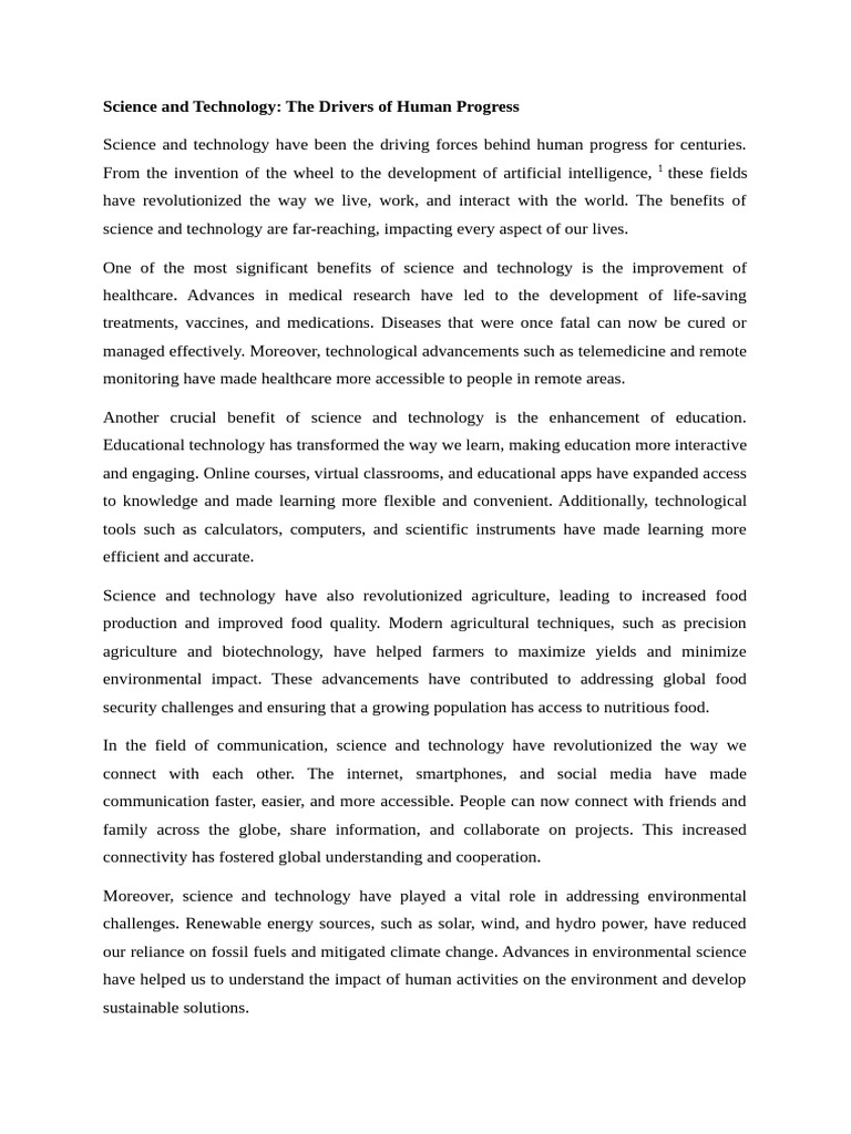 Science and Technology | PDF | Educational Technology | Science