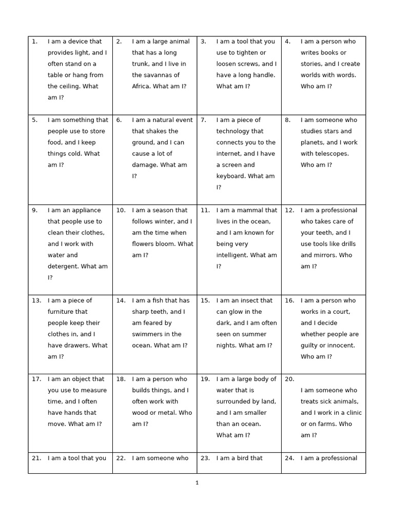 40 Riddles - Upper Intermediate | PDF