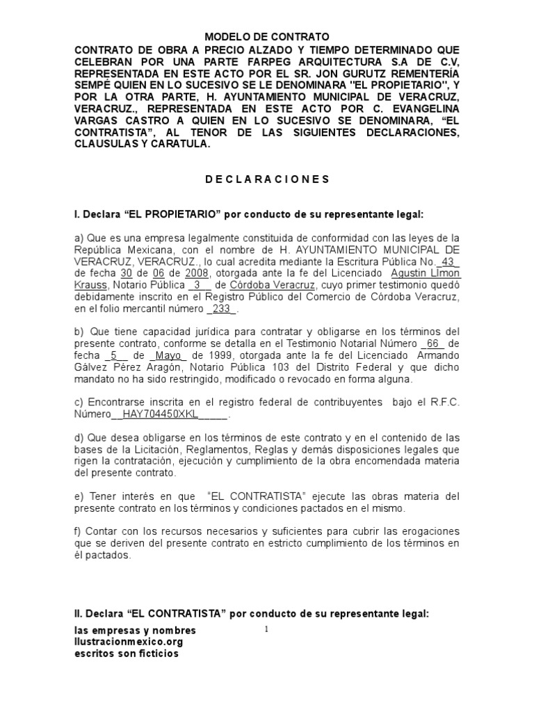 Contrato de Obra