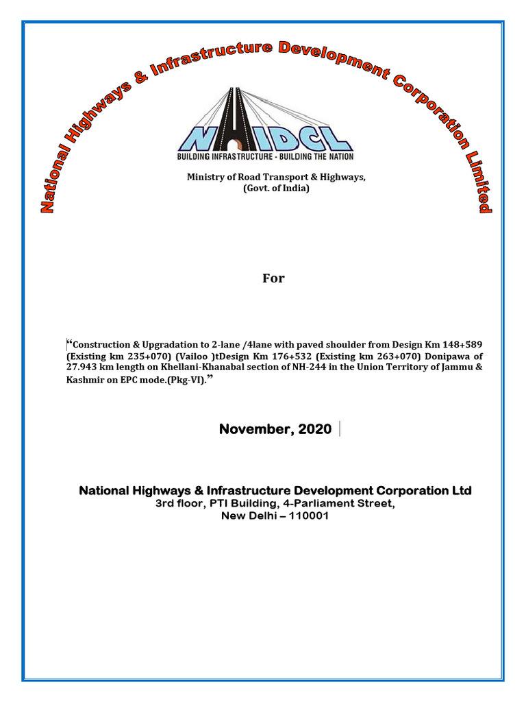 NH-244 Contract Agreement for Road Upgrade | PDF | Taxes | Indemnity