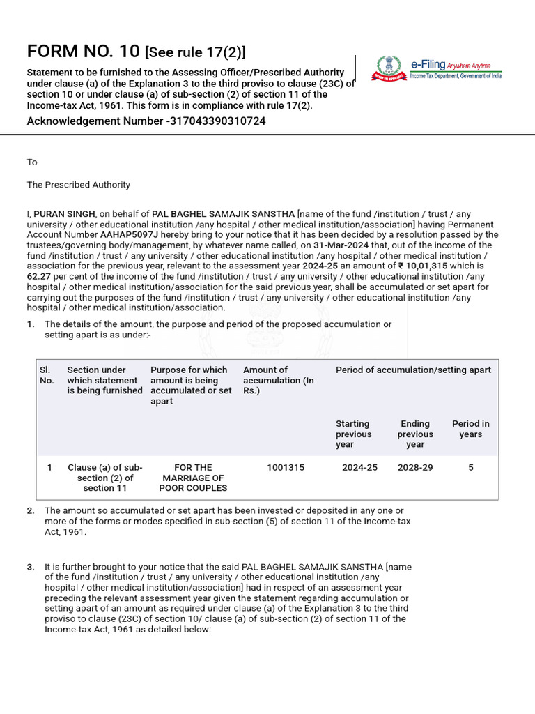 Form 10_Filed Form | PDF | Taxes | Government Finances