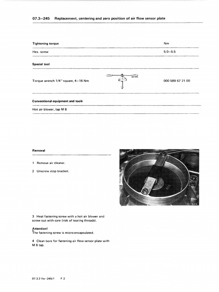 Airflow Sensor Plate | PDF
