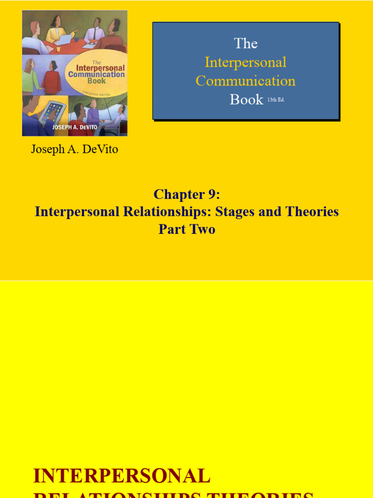 Chaptre 9 - Part Two | PDF | Interpersonal Communication | Friendship