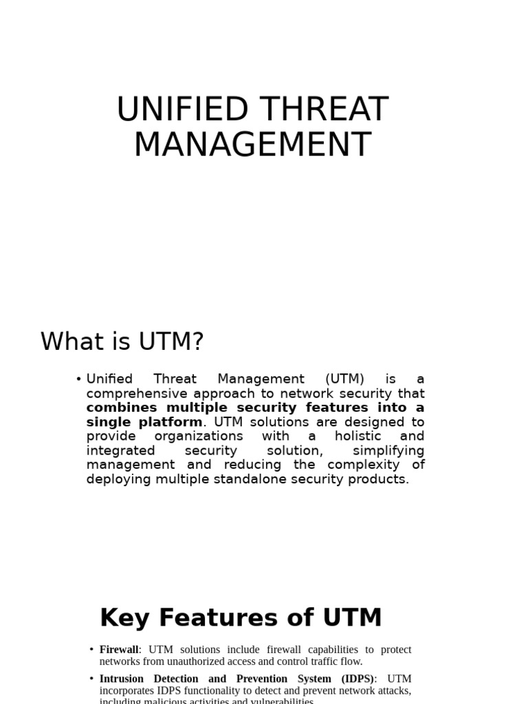 Unified Threat Management Overview | PDF | Antivirus Software | Malware