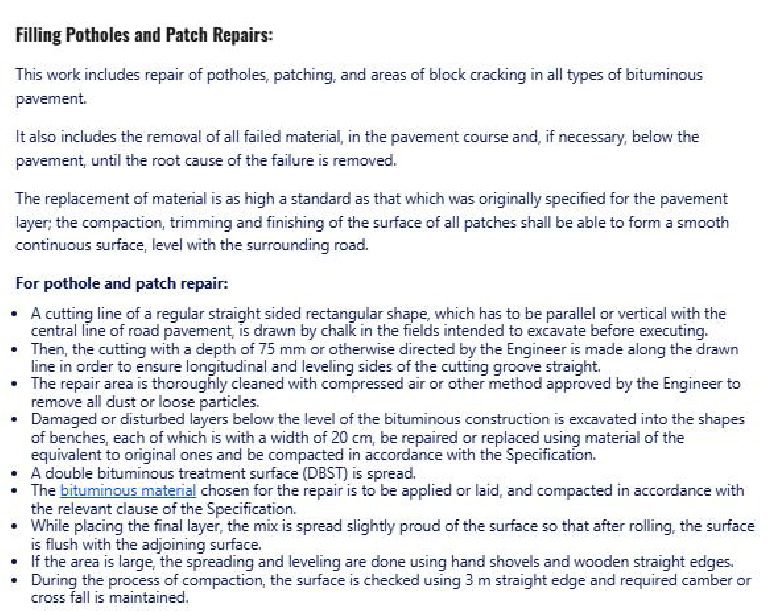 Filling Potholes and Patch Repairs | PDF