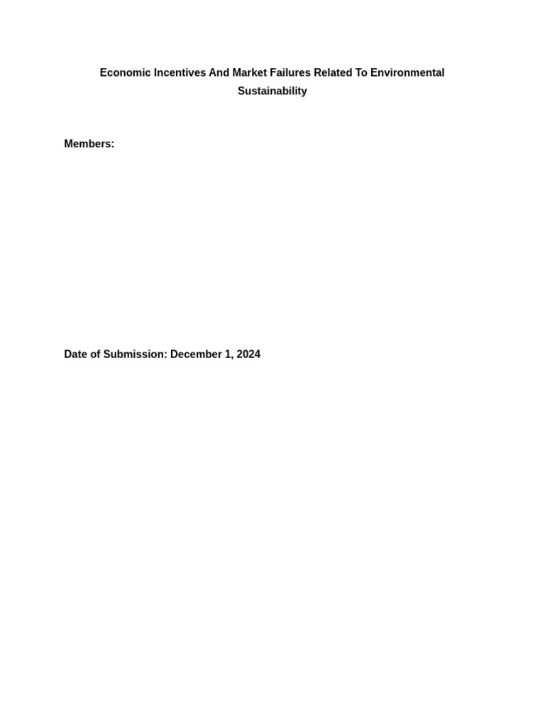 Term Paper | PDF | Sustainability | Externality