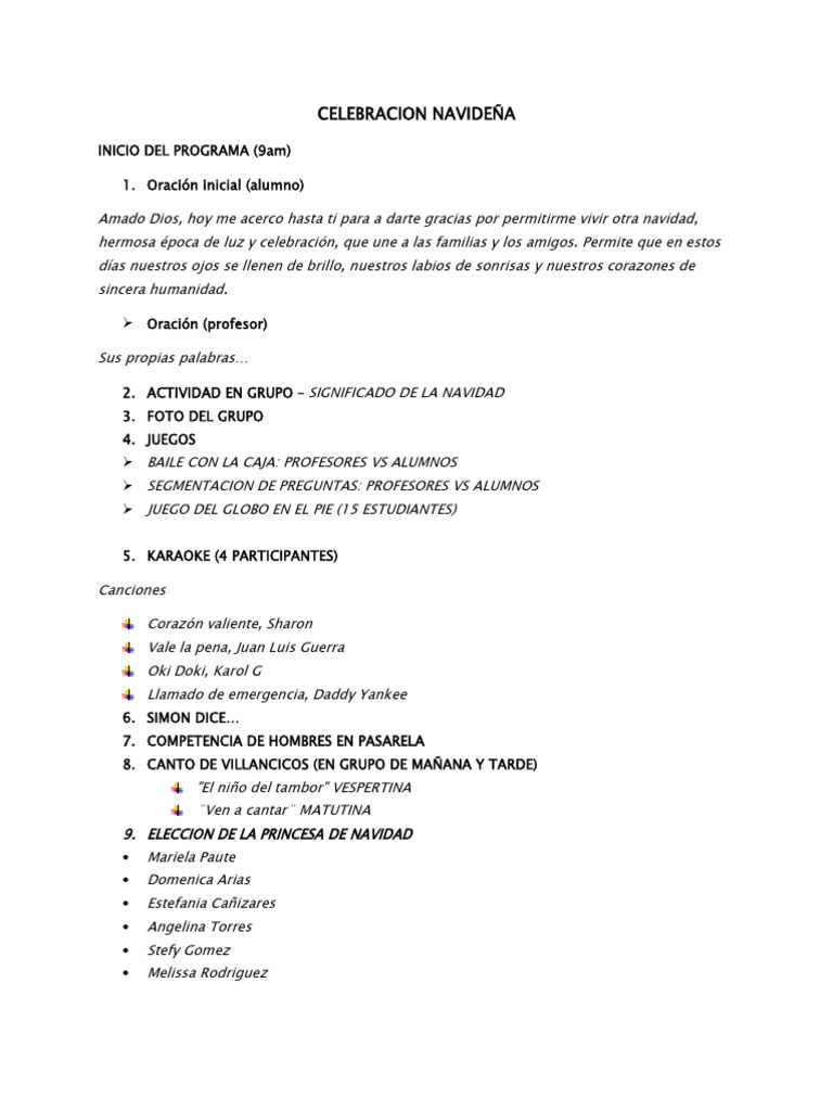 Programa Navideño | PDF