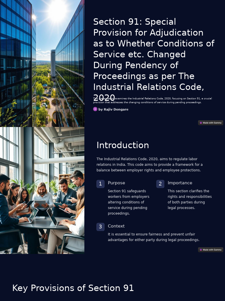 Section 91: Worker Protections in IR Code | PDF | Employment | Justice