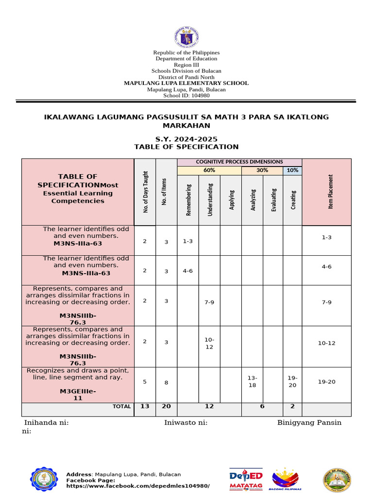 Q3 Math ST2 | PDF