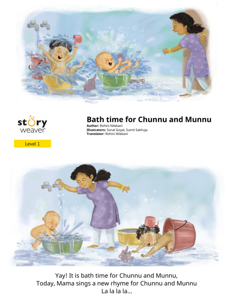 Chunnu & Munnu's Bath Adventure | PDF | Creative Commons License