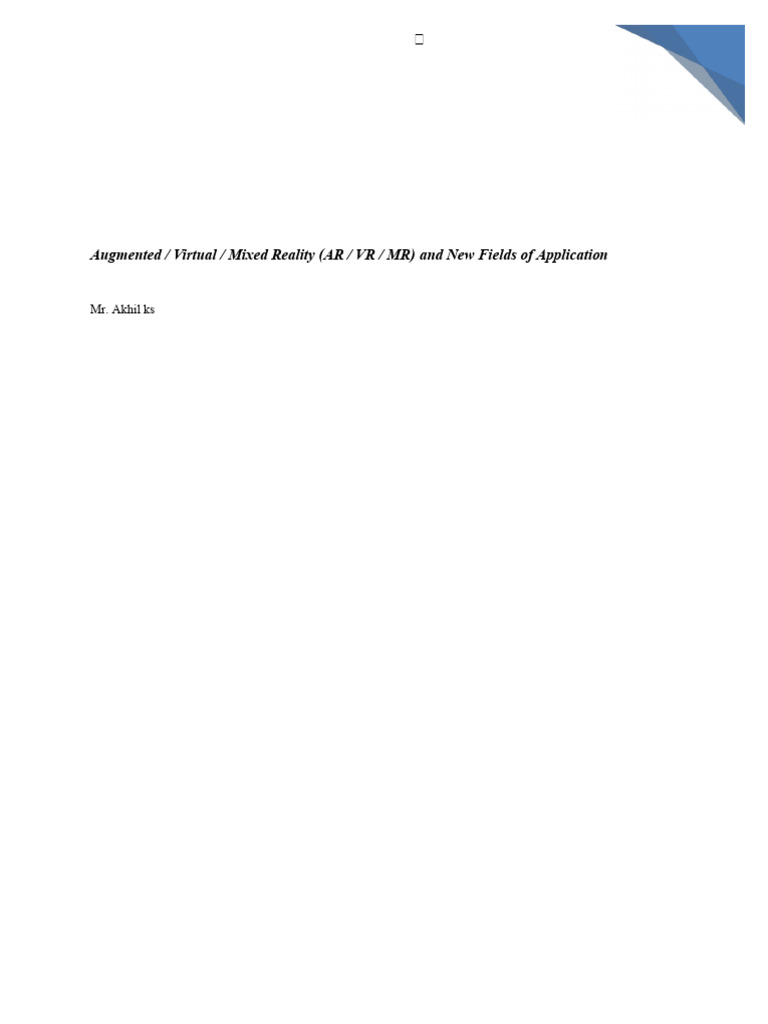 VR, AR, MR abstract | PDF