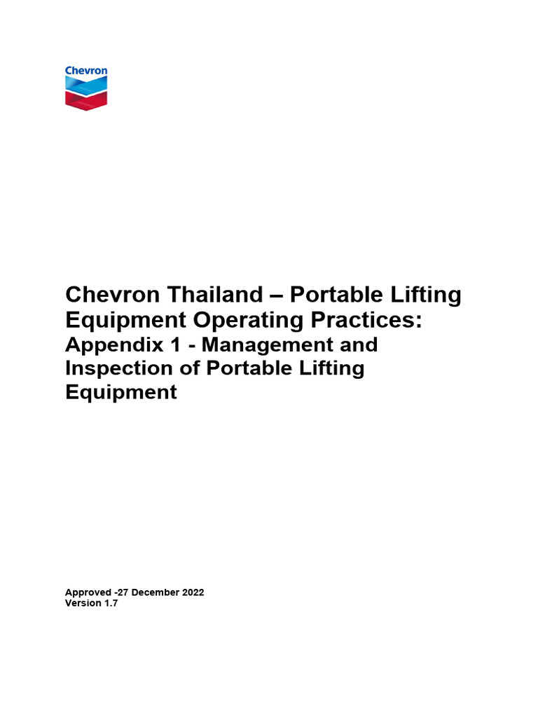 Portable Lifting Equipment Management Guide | PDF | Rope ...