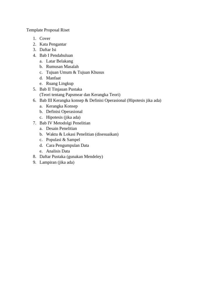 Template Proposal Riset Efektif | PDF