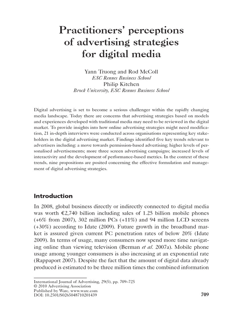 Digital Advertising Strategy Insights | PDF | Advertising | Online ...