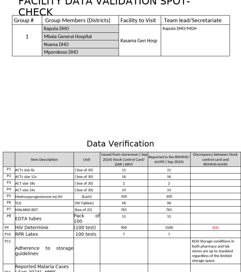 Facility Data Validation Report 2024 | PDF
