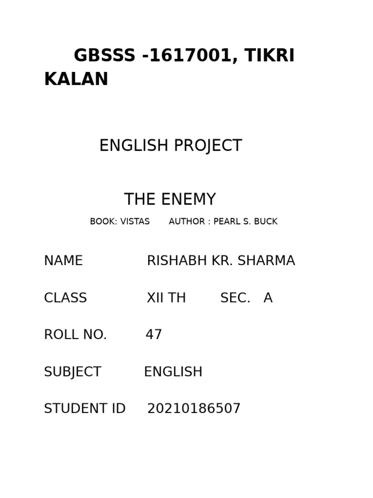 English Project | PDF