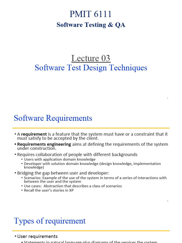 PMIT Software Testing Overview | PDF | Software Testing | Use Case